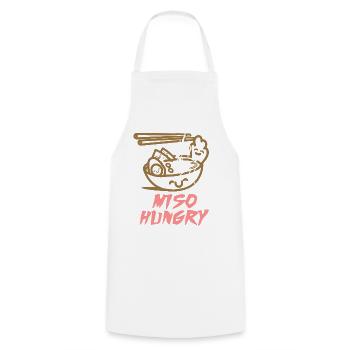 Miso Hungry Food - Cooking Apron - white - Front - AI Model Male 185 dark (185cm)