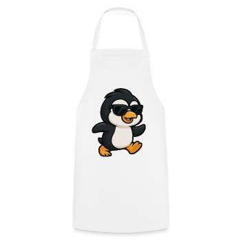Cool pingouin lunettes de soleil été jogging course à pied - Tablier de cuisine - blanc - Devant - AI Model Male 185 dark (185cm)
