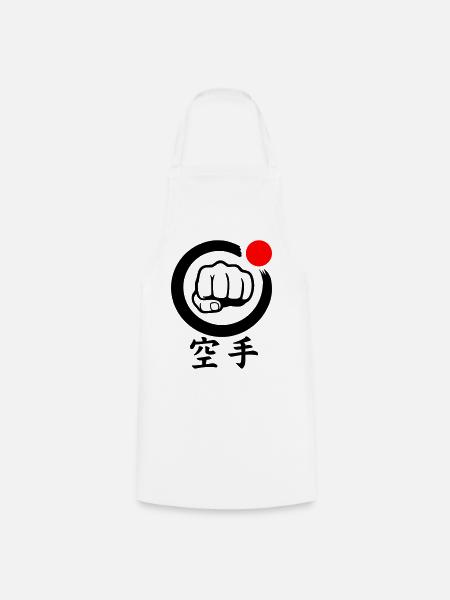 Karate Faust / Fist - Kochschürze - Weiß