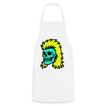 Crâne de mulet - Tablier de cuisine - blanc - Devant - AI Model Male 185 dark (185cm)