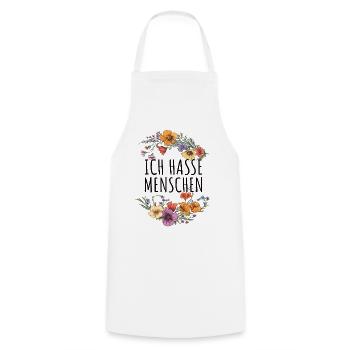 Je déteste les gens fleurs - Tablier de cuisine - blanc - Devant - AI Model Male 185 dark (185cm)