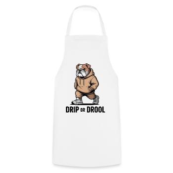 Bulldog Swagger - Cooking Apron - white - Front - AI Model Male 185 dark (185cm)