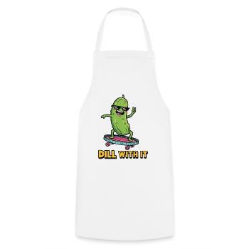 Pickle Vibes - Cooking Apron - white - Front - AI Model Male 185 dark (185cm)