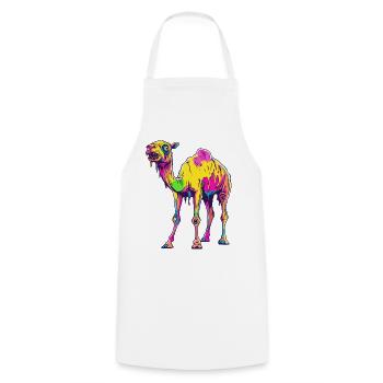 Chameau Halloween Bande dessinée drôle - Tablier de cuisine - blanc - Devant - AI Model Male 185 dark (185cm)