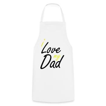 i love my dad Handlettering - Kochschürze - Weiß - Vorne - AI Model Male 185 dark (185cm)