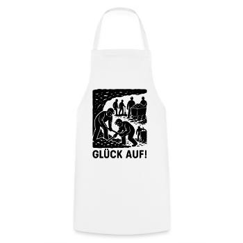 Luck On Mining Miner Work Coal Mine Historical - Cooking Apron - white - Front - AI Model Male 185 dark (185cm)