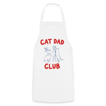 Cat Dad Club Life Is Better With Cats - Cooking Apron - white - Front - AI Model Male 185 dark (185cm)