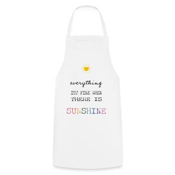 Everything Is Fine When There Is Sunshine - Cooking Apron - white - Front - AI Model Male 185 dark (185cm)