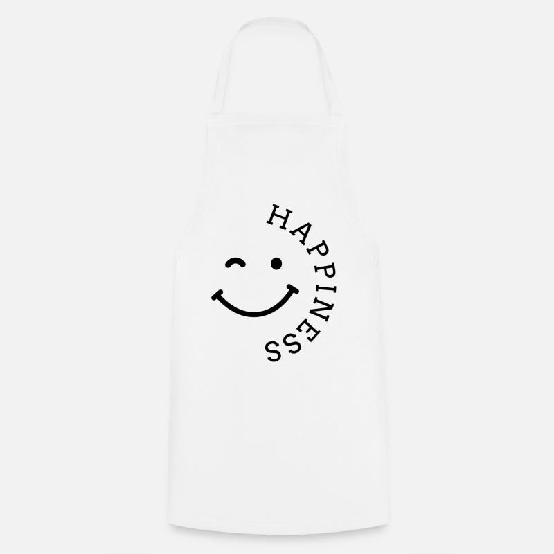 happiness smile - Cooking Apron - white