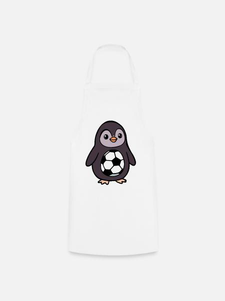 Pinguine Kinder Fußball - Kochschürze - Weiß