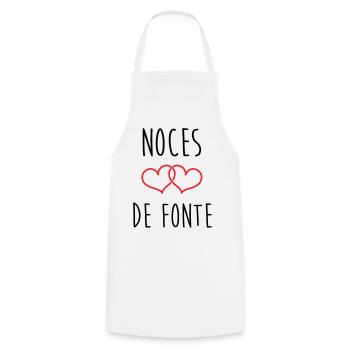 noces de Fonte 73 ans de mariage - Tablier de cuisine - blanc - Devant - AI Model Male 185 dark (185cm)