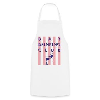 Imprimé rayé de club à boire de jour - Tablier de cuisine - blanc - Devant - AI Model Male 185 dark (185cm)