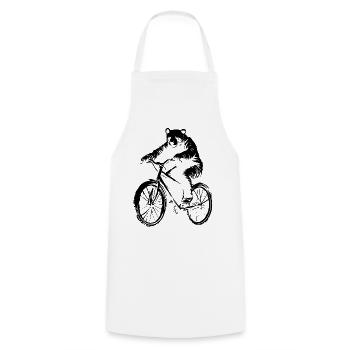 Bicycle Bear - Cooking Apron - white - Front - AI Model Male 185 dark (185cm)