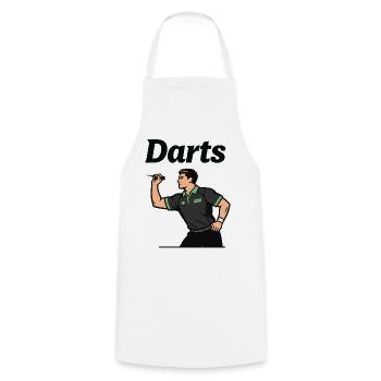 darts darts player - Cooking Apron - white - Front - AI Model Male 185 dark (185cm)