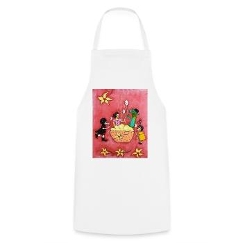Vanilla pudding - Cooking Apron - white - Front - AI Model Male 185 dark (185cm)