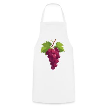 Grapes - Cooking Apron - white - Front - AI Model Male 185 dark (185cm)