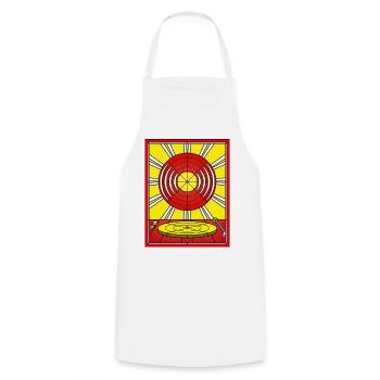 Stained Glass Vinyl Album and Turntable - Cooking Apron - white - Front - AI Model Male 185 dark (185cm)