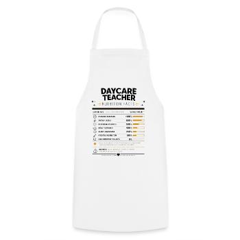 Cadeau pour enseignant de garderie pour l’éducateur en maternelle - Tablier de cuisine - blanc - Devant - AI Model Male 185 dark (185cm)