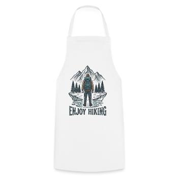 Hiking - Outdoor Adventure - Cooking Apron - white - Front - AI Model Male 185 dark (185cm)