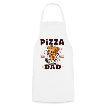 Pizza-Papa Pizza-Liebhaber-Geschenk - Kochschürze - Weiß - Vorne - AI Model Male 185 dark (185cm)