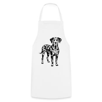Dalmatian - Cooking Apron - white - Front - AI Model Male 185 dark (185cm)