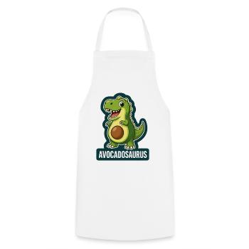 Niedlicher Avocadosaurus Dinosaurier T-Rex - Kochschürze - Weiß - Vorne - AI Model Male 185 dark (185cm)