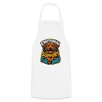 Rhodesian Dog - Cooking Apron - white - Front - AI Model Male 185 dark (185cm)