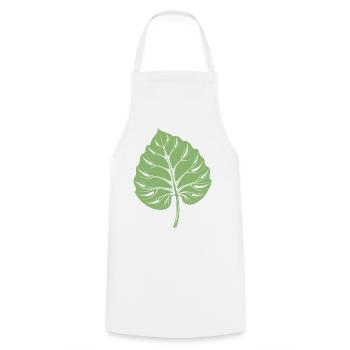 Taro Leaf - Cooking Apron - white - Front - AI Model Male 185 dark (185cm)
