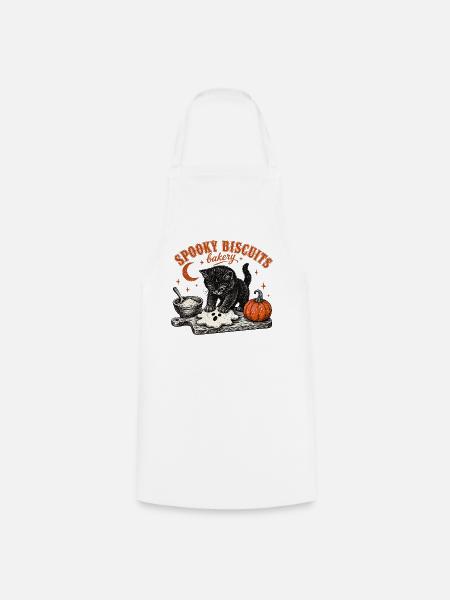 Halloween Katze - Kochschürze - Weiß