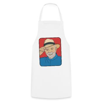 Lula da Silva Pop Art – Brasilianischer Präsident - Kochschürze - Weiß - Vorne - AI Model Male 185 dark (185cm)
