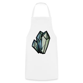Kristallgeometrisches Aquarell - Kochschürze - Weiß - Vorne - AI Model Male 185 dark (185cm)