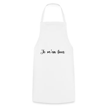 J'men fou - Tablier de cuisine - blanc - Devant - AI Model Male 185 dark (185cm)