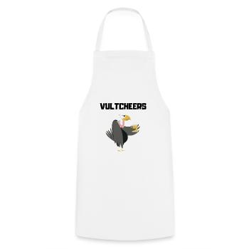 Geier-Cheers - Vultcheers black - Cooking Apron - white - Front - AI Model Male 185 dark (185cm)