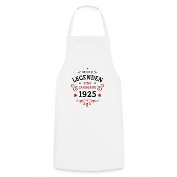 100th Birthday Real Legends are Born in 1925 - Cooking Apron - white - Front - AI Model Male 185 dark (185cm)
