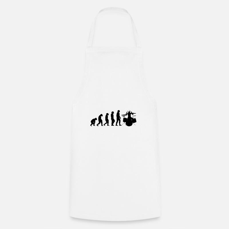 Drums drummer Evolution II - Cooking Apron - white