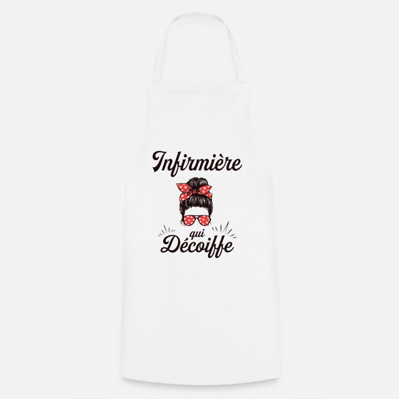 Chignon Infirmière Géniale Super Infirmière - Tablier de cuisine - blanc