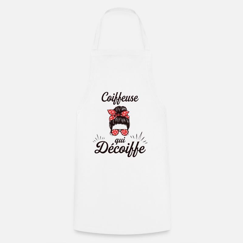 Chignon Métier Coiffeuse Géniale Super Coiffeuse - Tablier de cuisine - blanc