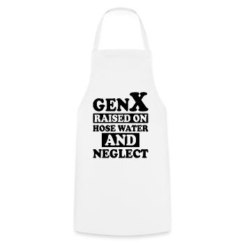 Humour Génération X - Tablier de cuisine - blanc - Devant - AI Model Male 185 dark (185cm)