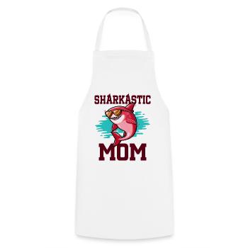 Sharkastic Mutter Hai Witz Sarkastische Mutter - Kochschürze - Weiß - Vorne - AI Model Male 185 dark (185cm)