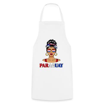 Drapeau Paraguay Femme Paraguayenne - Tablier de cuisine - blanc - Devant - AI Model Male 185 dark (185cm)