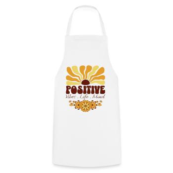 Rétro Slogan Femme Positive - Tablier de cuisine - blanc - Devant - AI Model Male 185 dark (185cm)