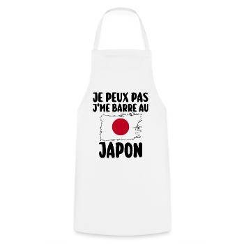 J'Me Barre au Japon Voyage Cadeau - Tablier de cuisine - blanc - Devant - AI Model Male 185 dark (185cm)