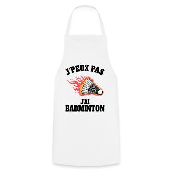 Humour J'ai Badminton Sport Badminton - Tablier de cuisine - blanc - Devant - AI Model Male 185 dark (185cm)
