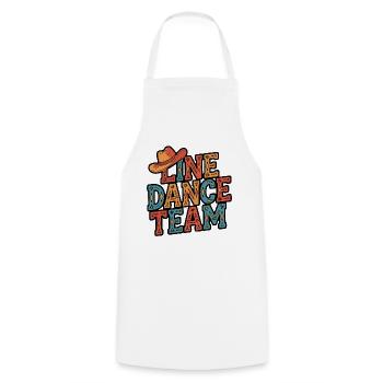 Groupe de danse en ligne Danse familiale en équipe - Tablier de cuisine - blanc - Devant - AI Model Male 185 dark (185cm)
