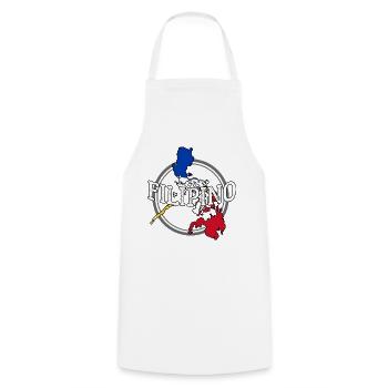 Philippines drapeau philippin fierté je cadeau - Tablier de cuisine - blanc - Devant - AI Model Male 185 dark (185cm)