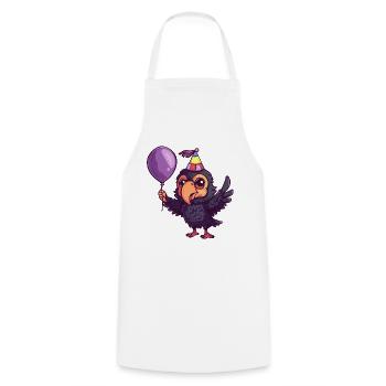 Harpy Bird Birthday Comic Cute - Cooking Apron - white - Front - AI Model Male 185 dark (185cm)