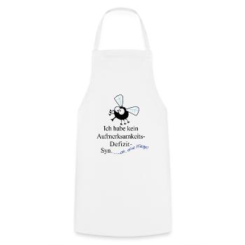 Ich habe kein ADS, ADHS T Shirt , oh, eine Fliege - Kochschürze - Weiß - Vorne - AI Model Male 185 dark (185cm)