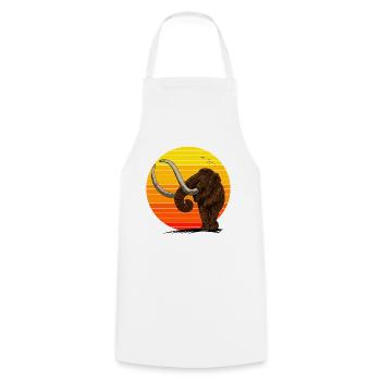 Beautiful mammoth in the sun Gift idea made of ice - Cooking Apron - white - Front - AI Model Male 185 dark (185cm)