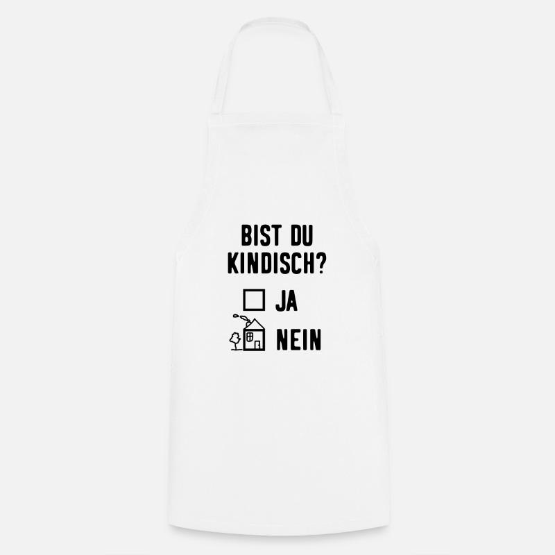 Kindisch Lustige Sprüche Witzig - Kochschürze - Weiß