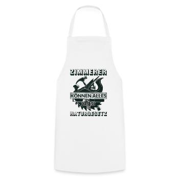 Zimmerer Werkzeug Säge Zimmerei Geschenk Spruch - Kochschürze - Weiß - Vorne - AI Model Male 185 dark (185cm)